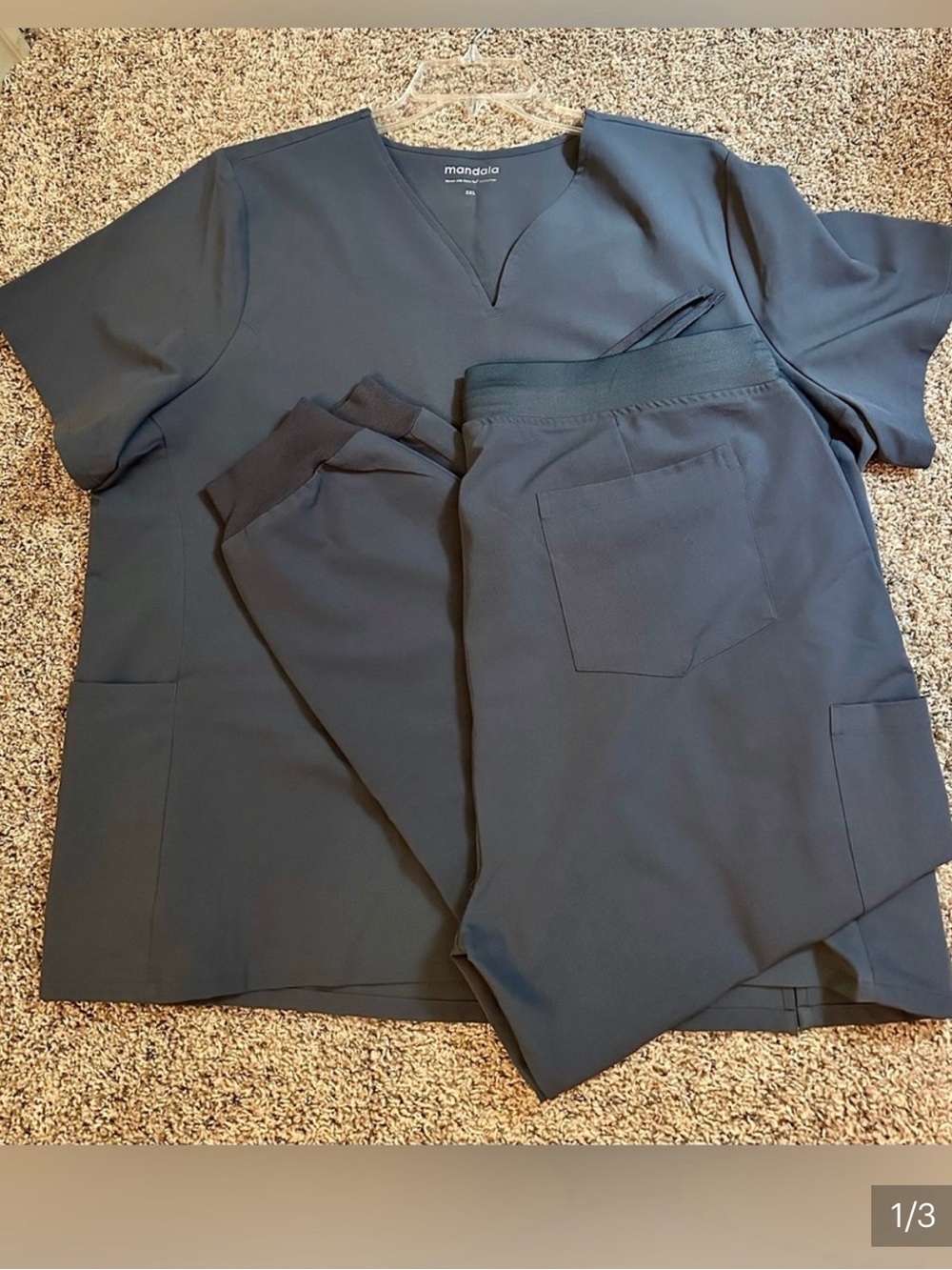 Mandala Scrubs - Dark Gray